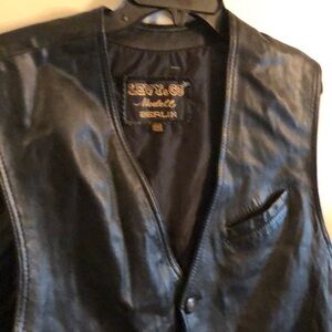 LEVY & CO. BERLIN Modell Echtes Leder Leather Vest Men’s Size 58